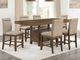 Steve Silver Co. Garland 7-Piece Distressed Toffee/Gray Counter Dining Table Set-1