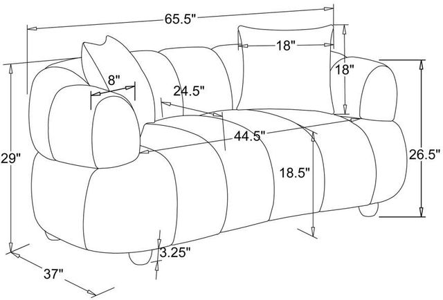 Coaster® Whitney Pebble Upholstered Loveseat-1