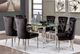 Furniture of America® Jewett 2-Piece Black/Chrome Wingback Chair Set-1