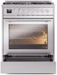Ilve® Professional Plus II Series 30" Stainless Steel Pro Style Dual Fuel Range-4
