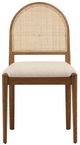 Dovetail Furniture Lakehurst 2-Piece Beige/Dark Brown Dining Side Chair Set-1