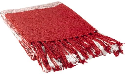 Surya Bufflonne Dark Red 50"x60" Throw Blanket-2