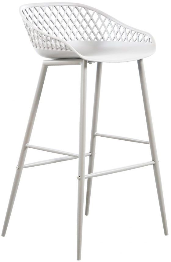 Moe's Home Collection Piazza White-m2 Outdoor Bar Stool-1