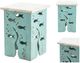 Crestview Collection Seafoam White Accent Table with Aqua Base-3