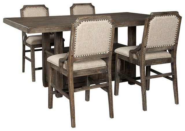 Signature Design by Ashley® Wyndahl 5-Piece Rustic Brown Counter Height Dining Set-0