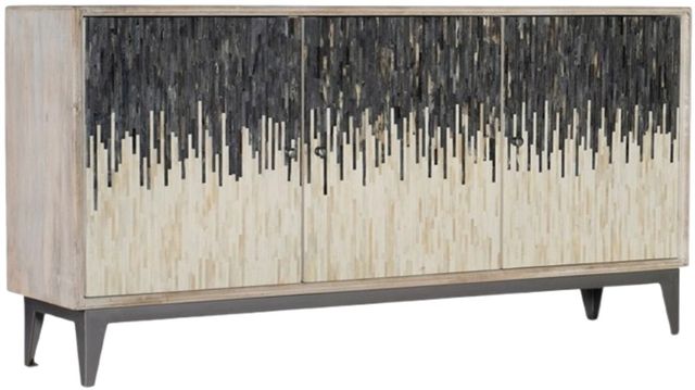 Hooker® Furniture Melange Gray/Rustic Light Entertainment Console-0