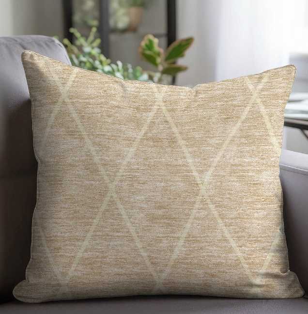 Dalyn™ Rug Company Lazio Salmon 22"x22" Feather Throw Pillow-2