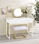 ACME Furniture Adao 2-Piece Brass/White Vanity Set-1