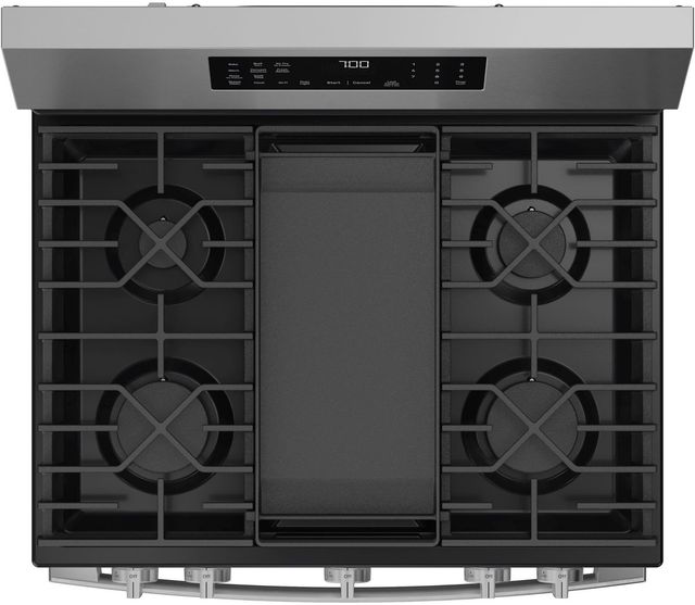 GE Profile™ 30" Fingerprint Resistant Stainless Steel Smart Freestanding Gas Convection Range with No Preheat Air Fry and EasyWash™ Oven Tray-2