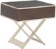 Fairfield® Libby Langdon Carlson Sheer Dove End Table with Champagne Base-3