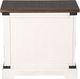 Sunny Designs™ French Country Brown Chair Side Table with White Base-3