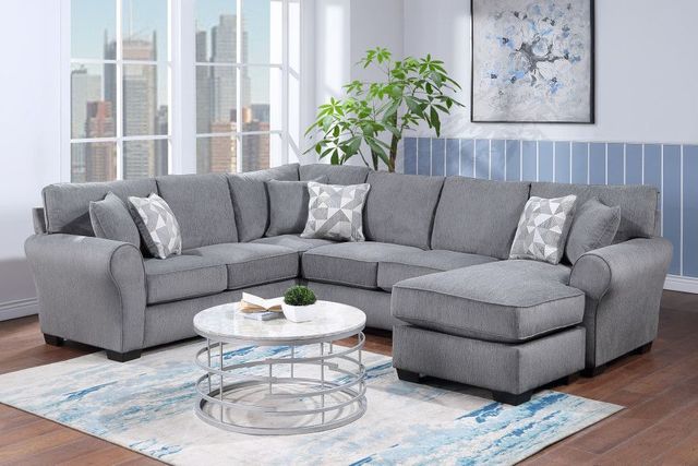 Porter International Designs Cullen 4 Piece Gray Sectional-0