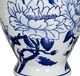 A & B Home Blue/White Magnolia Pattern Ginger Jar-3