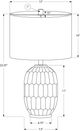 Monarch Specialties Inc. Green Ceramic Table Lamp with Ivory Shade-1