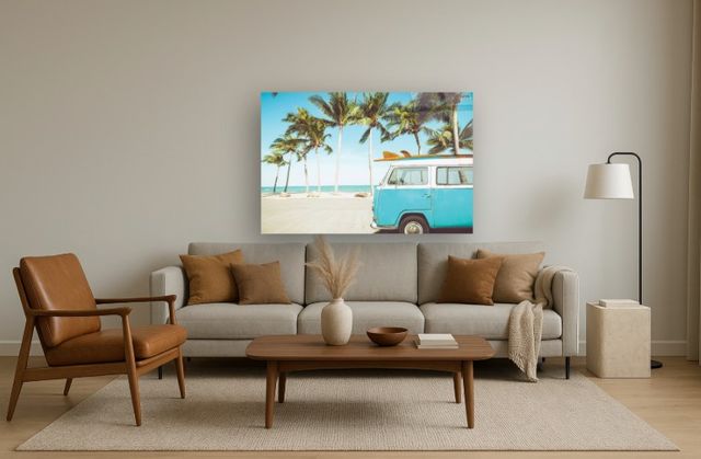 Classy Living Adventurous Beachside Surf Van Art Wall Art-1