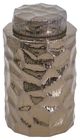 A & B Home Copper 6" Ceramic Lidded Jar-1