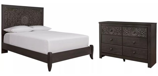 Signature Design by Ashley® Paxberry 2-Piece Black Queen Panel Bed Set-0