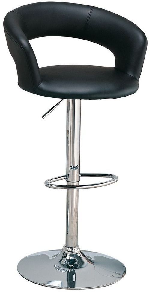 Coaster® Barraza Black/Chrome Adjustable Stool-0