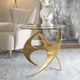 Uttermost® Graciano Glass Top Side Table with Antique Gold Base-1