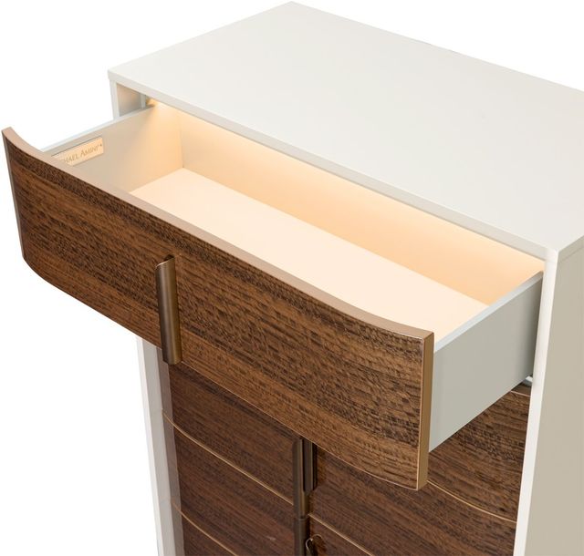 Michael Amini® Pavira Taupe/Walnut 5-Drawer Chest-3