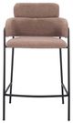 Zuo® Modern Marcel 2-Piece Black/Brown Counter Stool Set-1