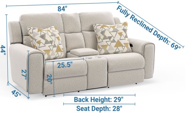 Catnapper® Micah Oatmeal Power Reclining Loveseat-1