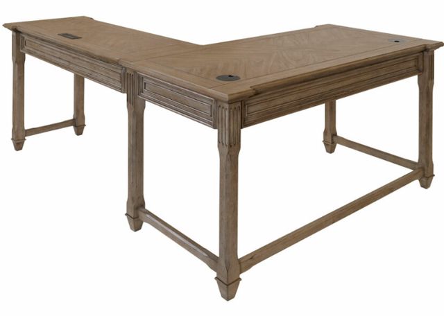 Martin Furniture Bristol Light Brown L-Desk-1