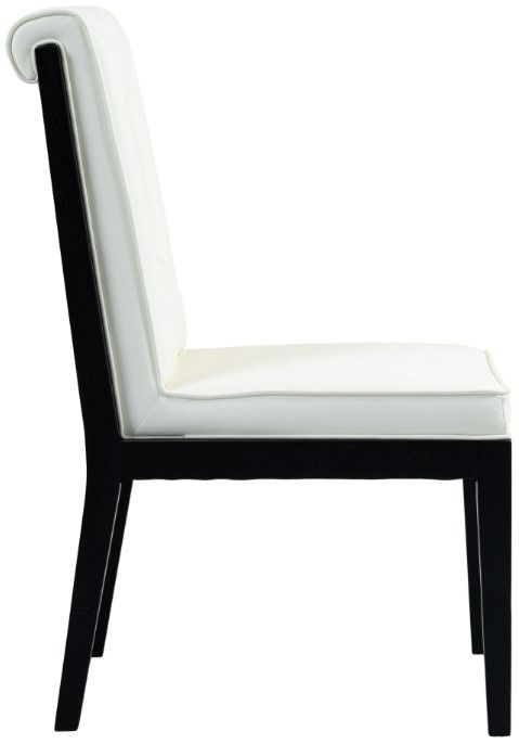 Meridian Furniture Gwendolyn Cream/Black Vegan Leather Dining Side Chair-2