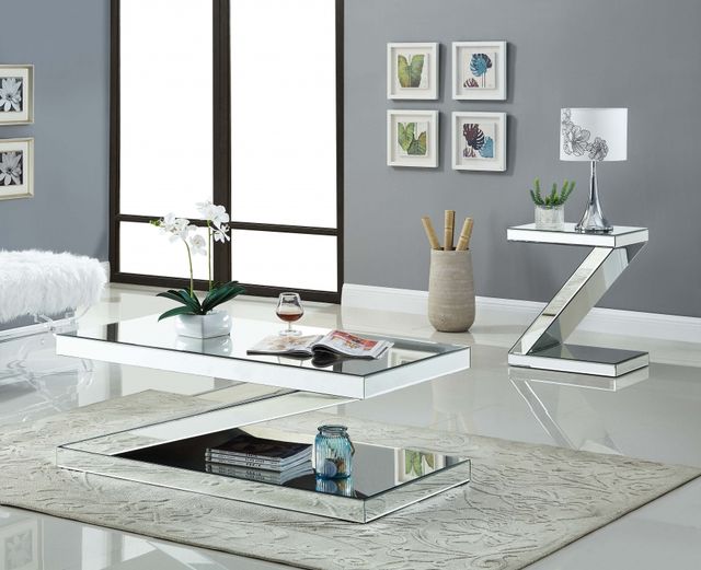 Meridian Furniture Zee Mirrored End Table-2
