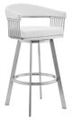 Armen Living Chelsea White 26" Swivel Counter Stool-0