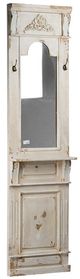 A & B Home Distressed White 76" Wall Mirror-0