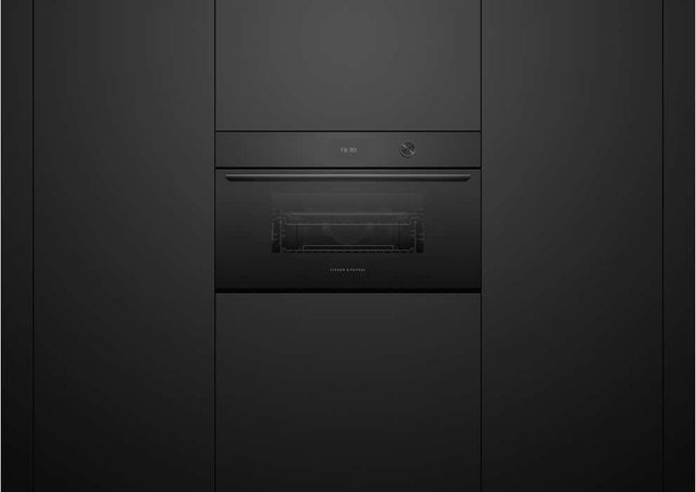 Fisher & Paykel Series 7 Contemporary 30" Black Glass Compact Convection Speed Oven-2