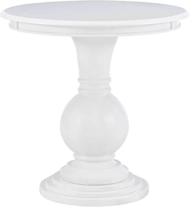 Powell® Amelia White Round Accent Table-0