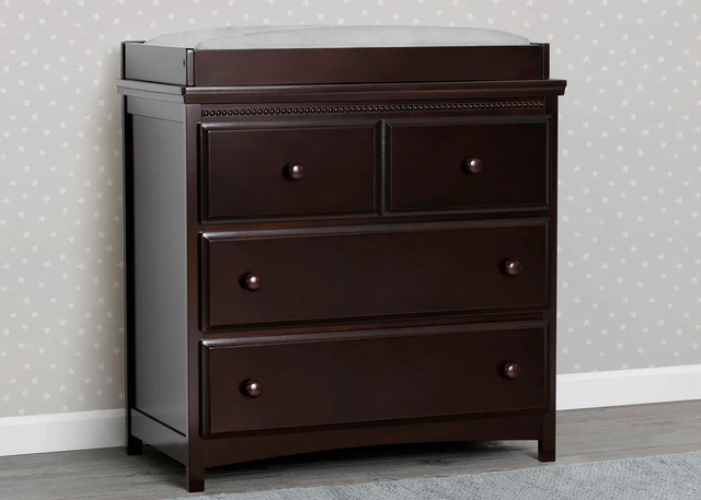 Delta Children Emerson Dark Chocolate Dresser with Changing Top | The  Furniture Connection | Rolla, ND