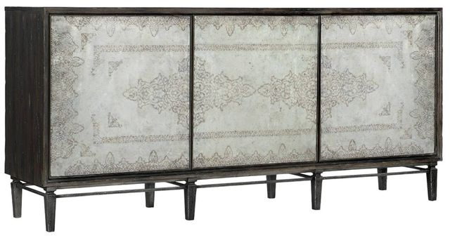 Hooker® Furniture Melange Rosella Dark Wood Console with Silver Leaf Accents-0