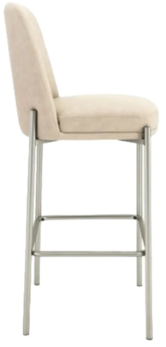 Modus Furniture Crossroads 2.0 Dion Brushed Nickel/Camel Upholstered Bar Stool-2
