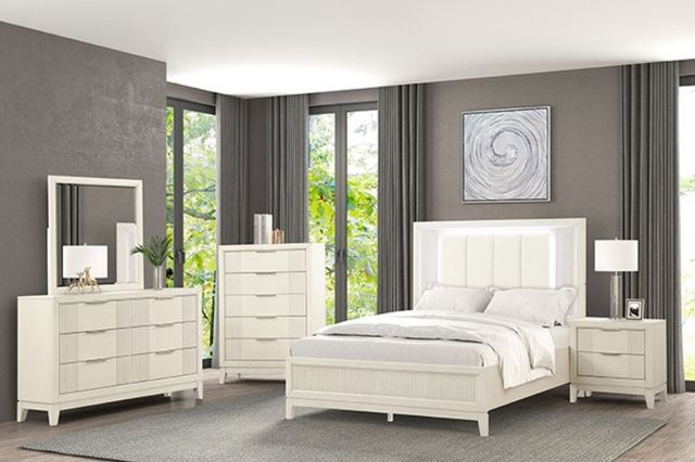 Furniture of America® Isadore Antique White Nightstand-1