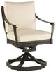 Century® Customizable Andalusia Aluminum Outdoor Swivel Rocker Dining Arm Chair with Cordoba Base-0