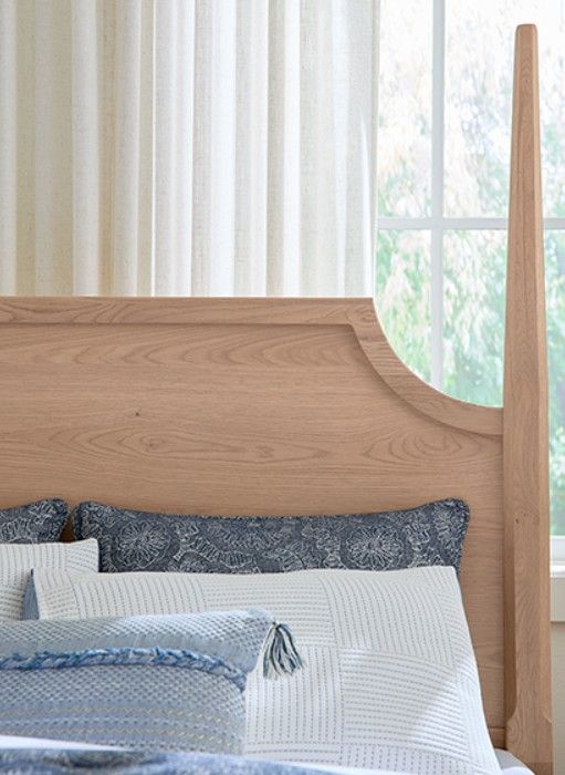 Vaughan-Bassett Tide & Timber Clear Oak Twin Youth Pencil Poster Bed-3
