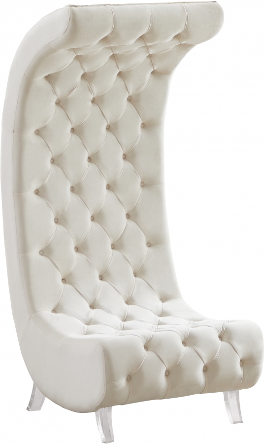 Meridian Furniture Crescent Velvet Chair Meridian Furniture Crescent Velvet Chair