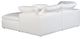 Moe's Home Collection Terra Condo Nook 3-Piece Cream White L-Shaped Modular Sectional and Ottoman-1