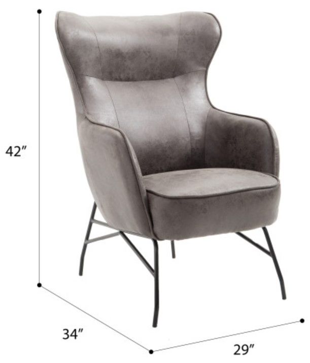 Emerald Home Franky Charcoal Accent Chair-2