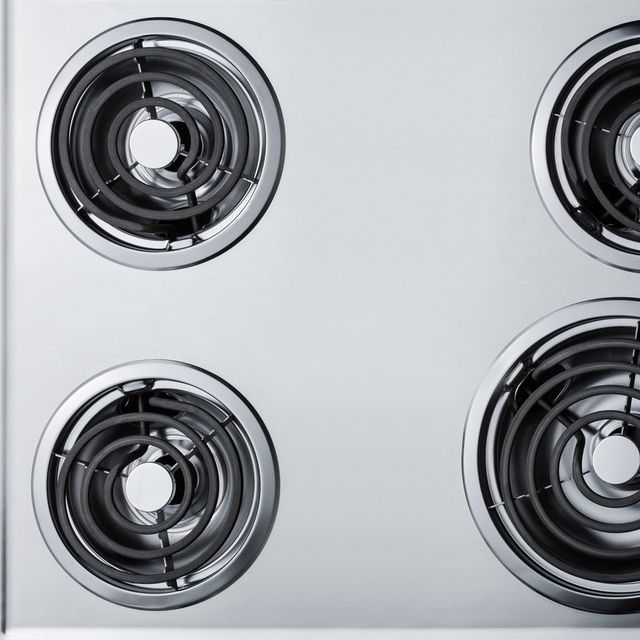 Summit® 30" Chrome Electric Cooktop-2