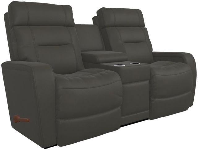La-Z-Boy® Baron Mineral Leather Manual Wall Reclining Loveseat with Console-0