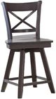 John Thomas Furniture® Dining Essentials Charoltte Heather Gray 24" Swivel Counter Stool-0