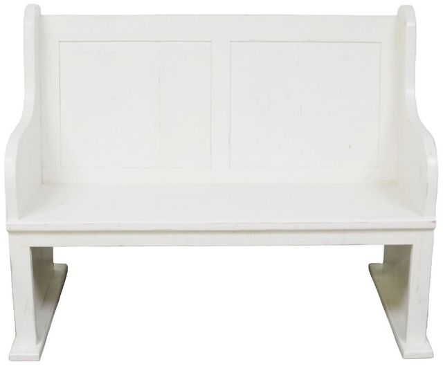 Million Dollar Rustic Frosted White Bench-0
