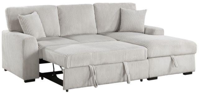 Homelegance® Marsh 2-Piece Gray Right-Arm Facing Sectional and Chaise-2
