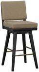 Bernards Elure Black/Latte Swivel Bar Stool-0