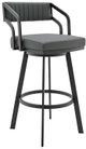Armen Living Capri Slate Gray 26" Swivel Counter Stool-0