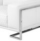 Michael Amini® Mia Bella Stainless Steel/White Leather Chair and a Half-2